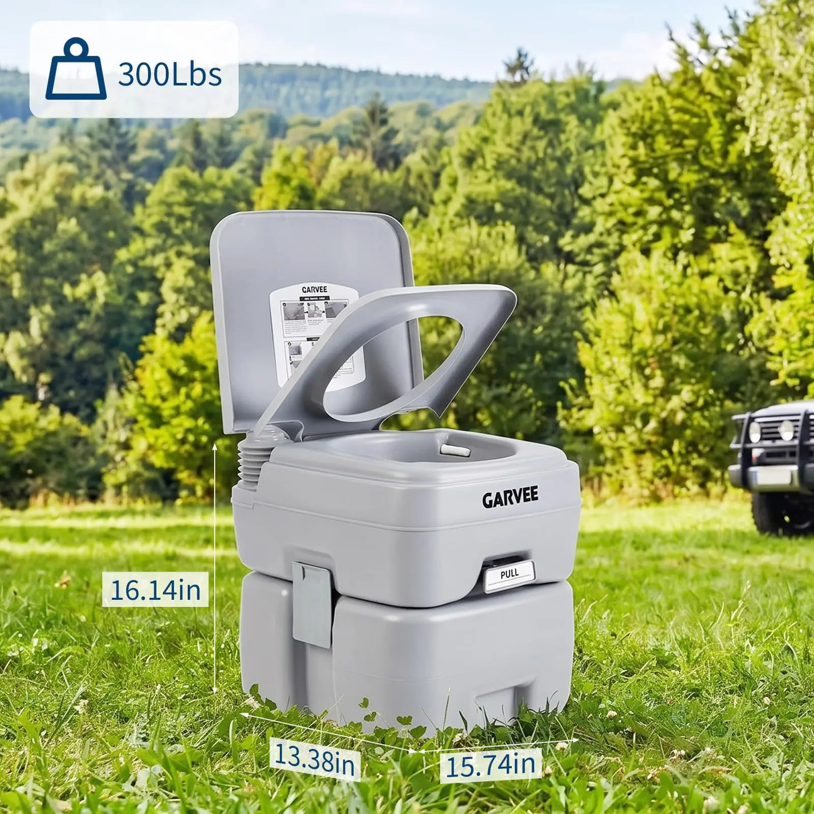 5.3 Gallon Portable Camping Toilet With Carry Bag, Dual Flush Detachable Tank For RV Boat Truck Travel Emergency
5.3 Gallon Portable Camping Toilet With Carry Bag, Dual Flush Detachable Tank For RV Boat Truck Travel Emergency