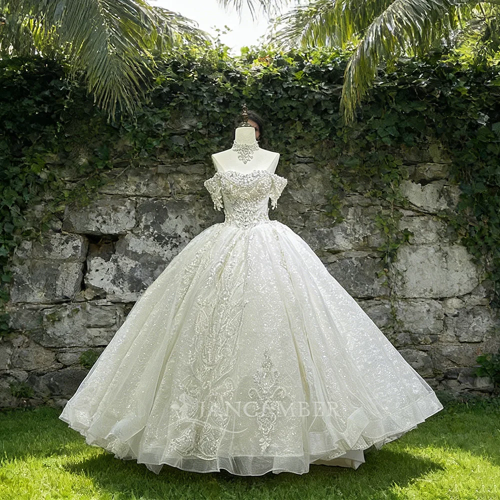 Short Sleeve Church Wedding Dress 2026 Scoop Beaded Ball Gown Lace Up Back Customized Bride Princess Vestido De Novia
Short Sleeve Church Wedding Dress 2026 Scoop Beaded Ball Gown Lace Up Back Customized Bride Princess Vestido De Novia