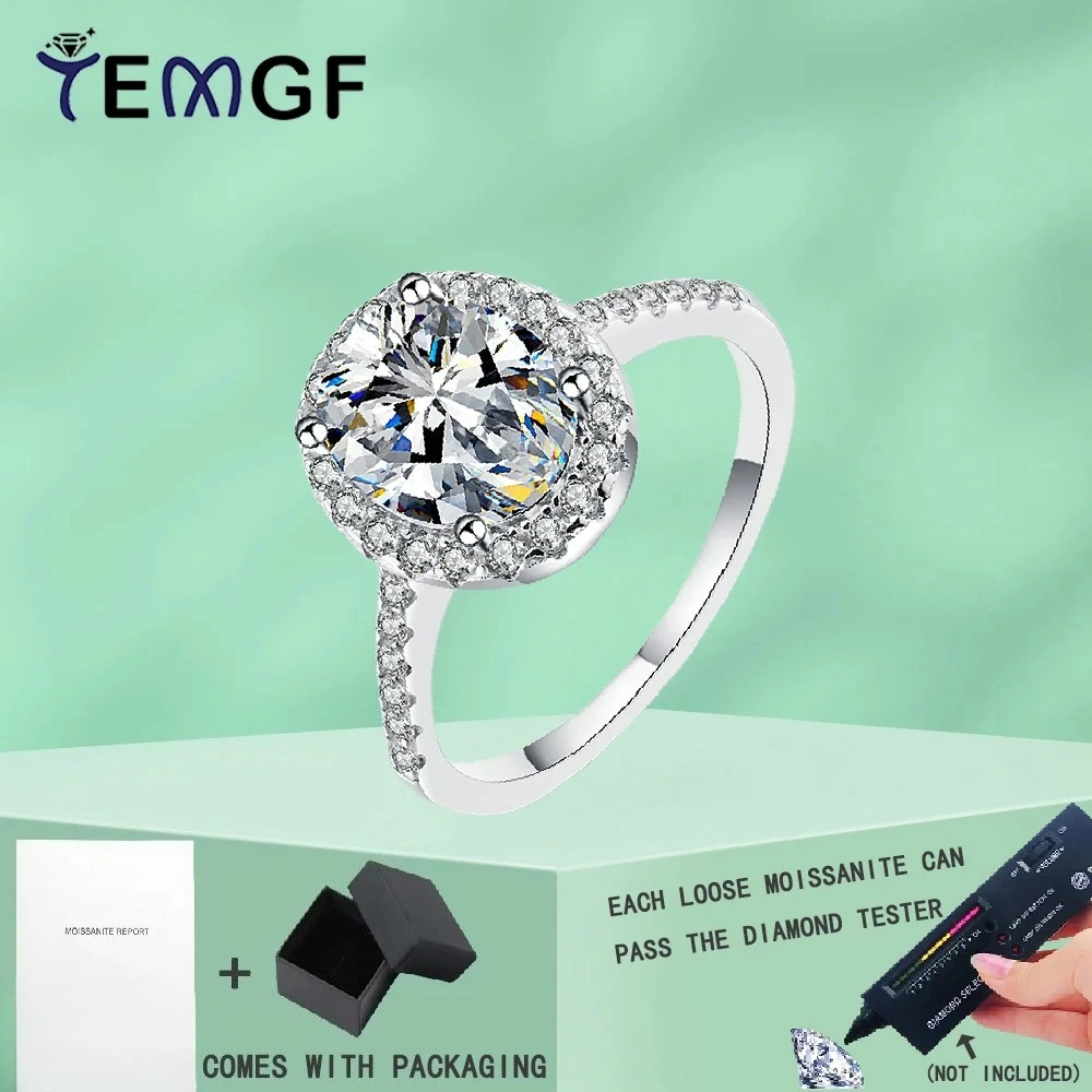 TEMGF S925 Sterling Silver Ring Full Moissanite/Zircon Inlay Sparkling Fine Jewelry for Women Luxury Wedding Ring
TEMGF S925 Sterling Silver Ring Full Moissanite/Zircon Inlay Sparkling Fine Jewelry for Women Luxury Wedding Ring