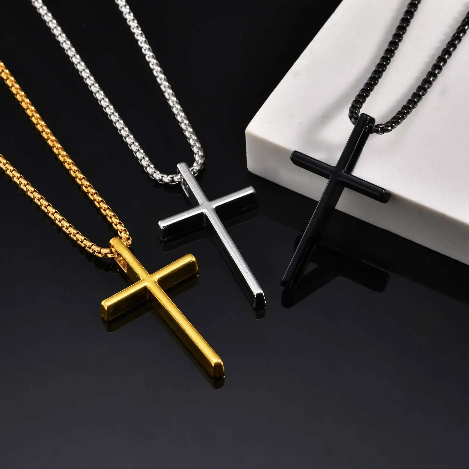 Simple Cross Necklace for Men Boys,Cross Metal Necklace with Stainless Steel 55/55CM Box Chain,Hip Hop Causal Jewelry Gifts
Simple Cross Necklace for Men Boys,Cross Metal Necklace with Stainless Steel 55/55CM Box Chain,Hip Hop Causal Jewelry Gifts