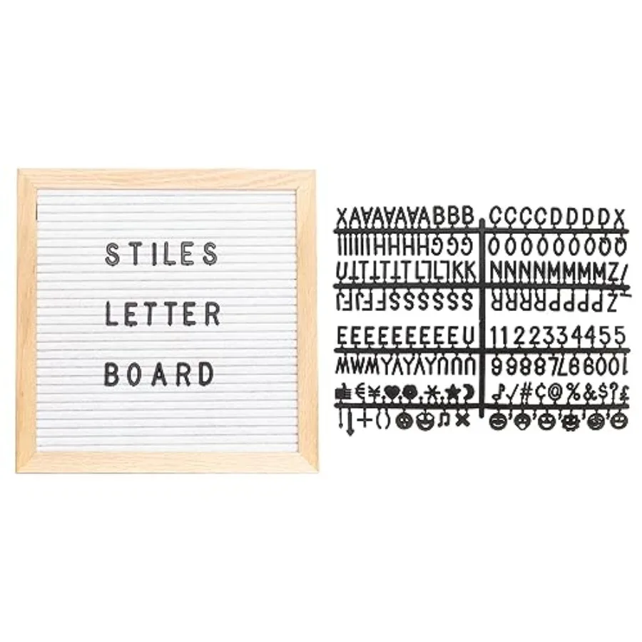 Felt Letter Board Sign Set, With 340 Plastic Letters, Numbers, and Symbols, Changeable Wooden Message Board for Menu, Milestone
Felt Letter Board Sign Set, With 340 Plastic Letters, Numbers, and Symbols, Changeable Wooden Message Board for Menu, Milestone