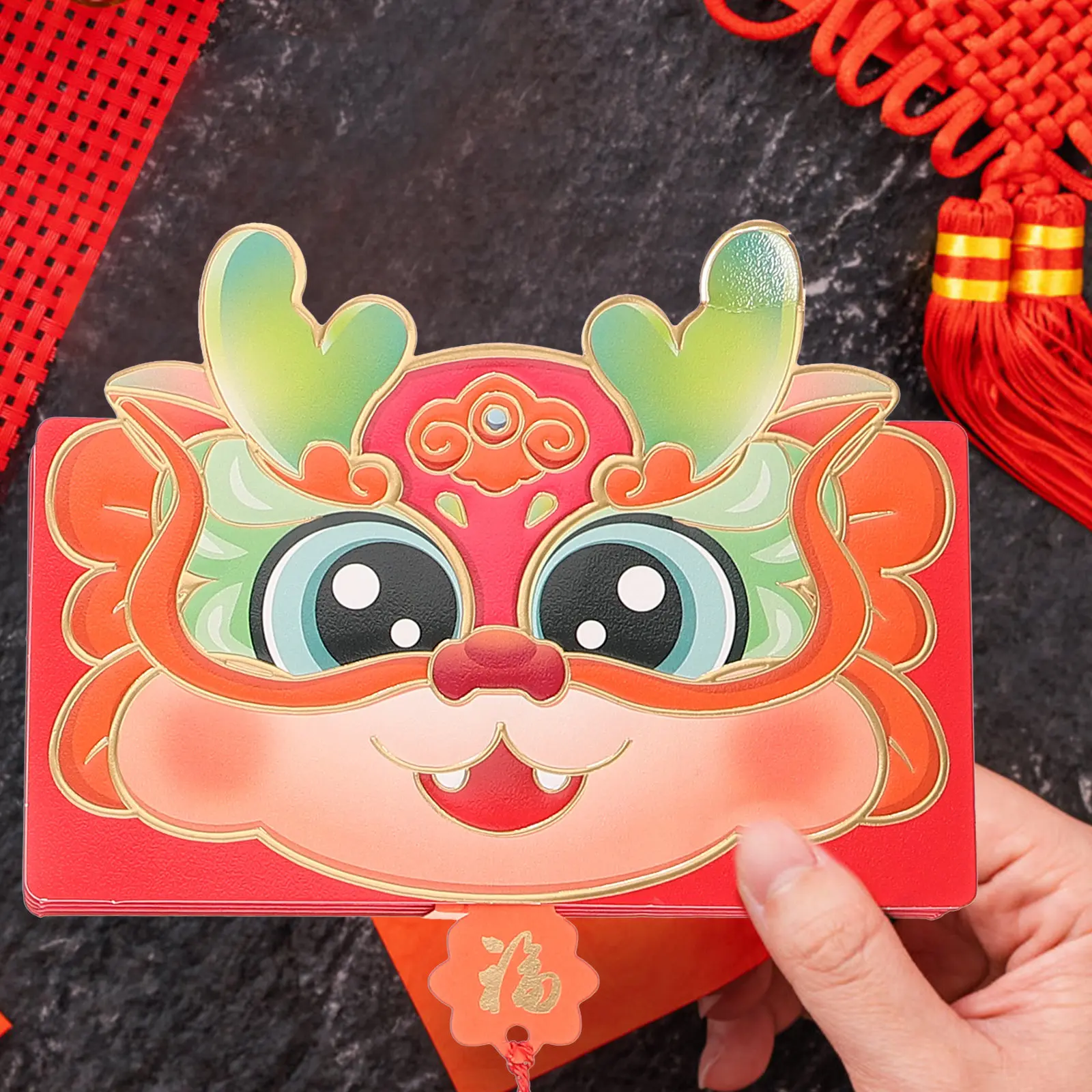 3Pcs Bright Red Chinese New Year Envelopes with Dragon Pattern Creative Luck Money Bags for Spring Festival Lunar Year 2024 Cash
3Pcs Bright Red Chinese New Year Envelopes with Dragon Pattern Creative Luck Money Bags for Spring Festival Lunar Year 2024 Cash