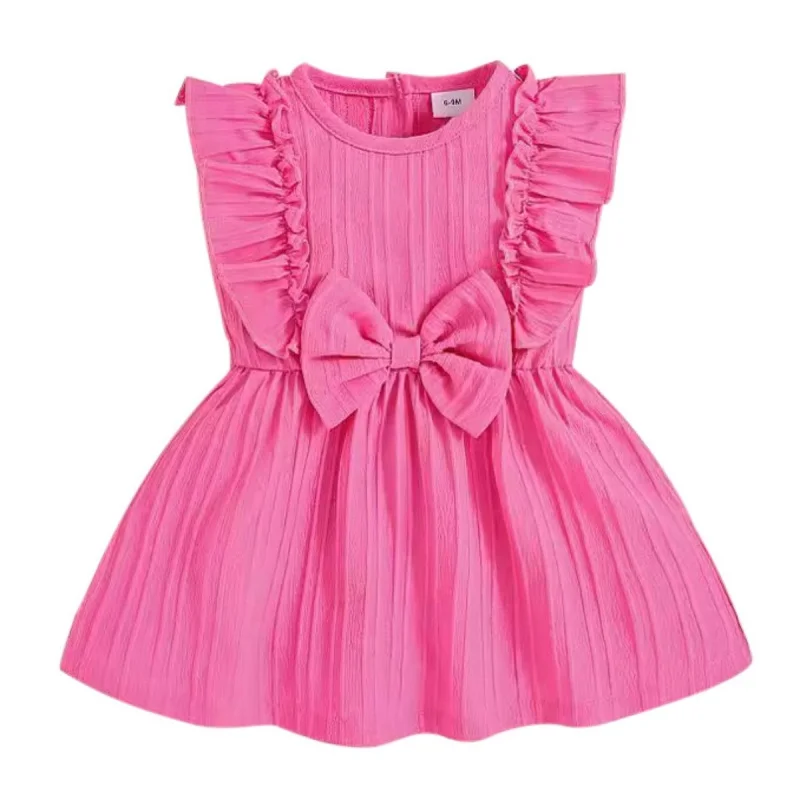 Kids Girls Pink Dress Summer Girls Fashion Sweet Sleeveless Princess Party Dress Baby Girls Bow-tie Decor Casual Dresses D2L
Kids Girls Pink Dress Summer Girls Fashion Sweet Sleeveless Princess Party Dress Baby Girls Bow-tie Decor Casual Dresses D2L