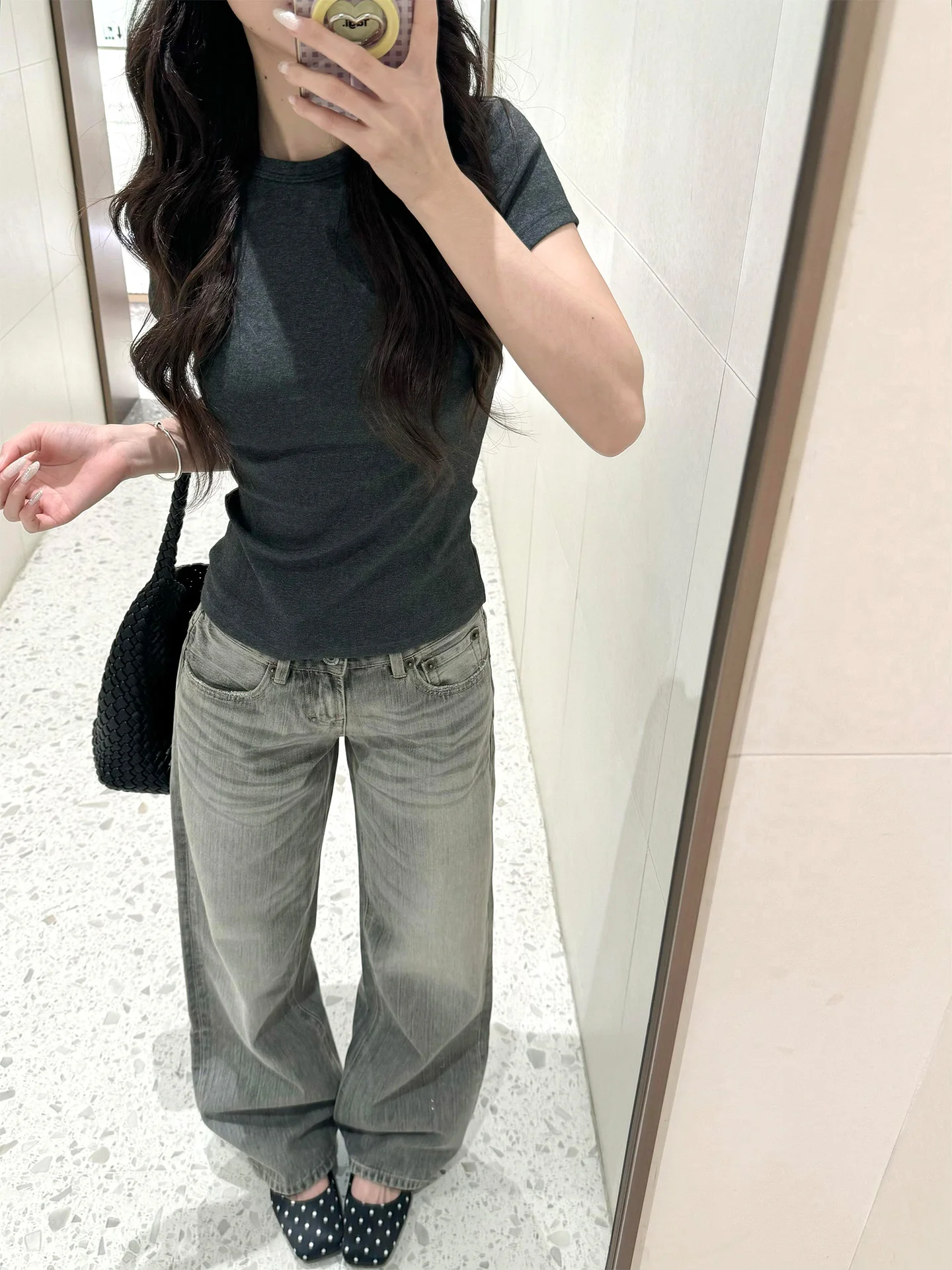 American Style Low Waist Grey Jeans Women's Summer New Wash Slim Narrow Loose Wide Leg Casual Comfortable Breathable
American Style Low Waist Grey Jeans Women's Summer New Wash Slim Narrow Loose Wide Leg Casual Comfortable Breathable