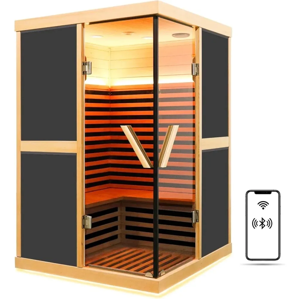 Far infrared sauna, 1980W phototherapy lamp, Canadian fir wood, 2-3 people, home with Bluetooth speaker, indoor dry sauna
Far infrared sauna, 1980W phototherapy lamp, Canadian fir wood, 2-3 people, home with Bluetooth speaker, indoor dry sauna