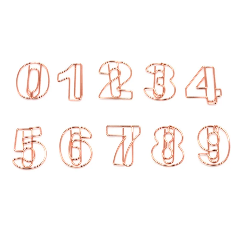 10pcs Metallic Wire-formed 0-9 Number-shaped Paper Clip Bookmarks Paperclips Office Stationery School Supplies
10pcs Metallic Wire-formed 0-9 Number-shaped Paper Clip Bookmarks Paperclips Office Stationery School Supplies