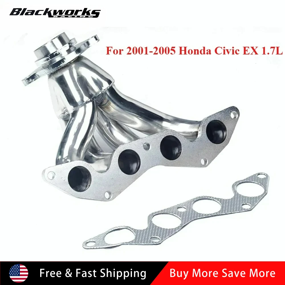 Stainless Steel Manifold Header Cylinder for Honda Civic HX 2001-2005 1.7L L4- 4
Stainless Steel Manifold Header Cylinder for Honda Civic HX 2001-2005 1.7L L4- 4