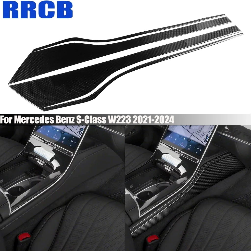 Carbon Fiber Car Accessories Center Console Gear Sides Interior Trim Cover Sticker For Mercedes Benz S-Class W223 2021 2022-2024
Carbon Fiber Car Accessories Center Console Gear Sides Interior Trim Cover Sticker For Mercedes Benz S-Class W223 2021 2022-2024