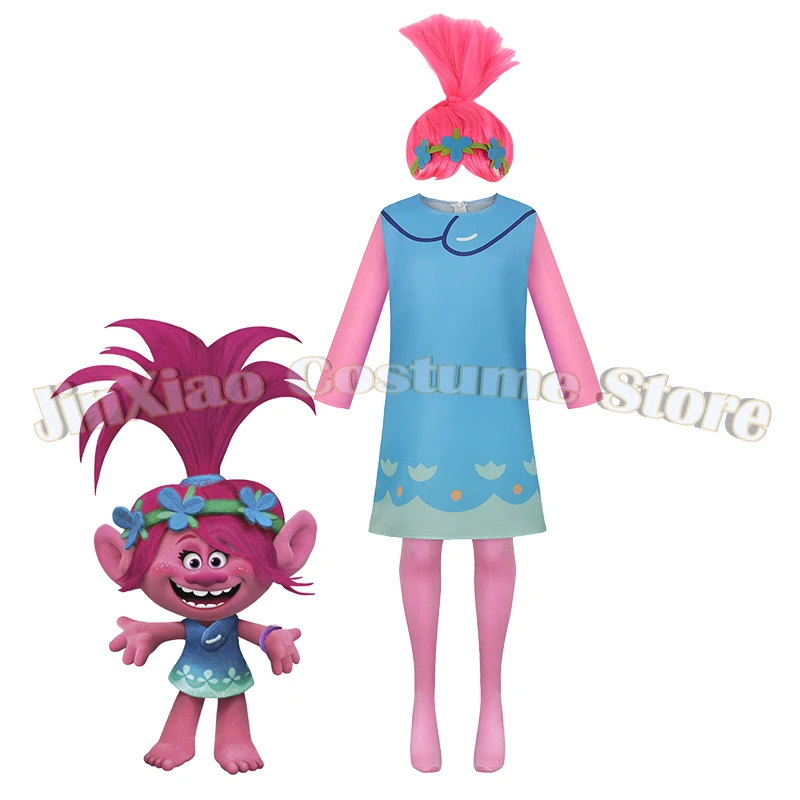 Magical Princess Poppy Costume Fancy Girls Outfits Blue Dress Pink Wig Adult Kids Halloween Carnival Birthday Party Cosplay Suit
Magical Princess Poppy Costume Fancy Girls Outfits Blue Dress Pink Wig Adult Kids Halloween Carnival Birthday Party Cosplay Suit