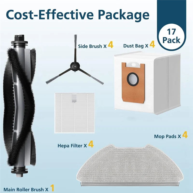 BMBY-Replacement Parts For Airrobo T20+ Robotic Vacuum Cleaner Main Side Brush Hepa Filter Mop Cloth Dust Bags
BMBY-Replacement Parts For Airrobo T20+ Robotic Vacuum Cleaner Main Side Brush Hepa Filter Mop Cloth Dust Bags
