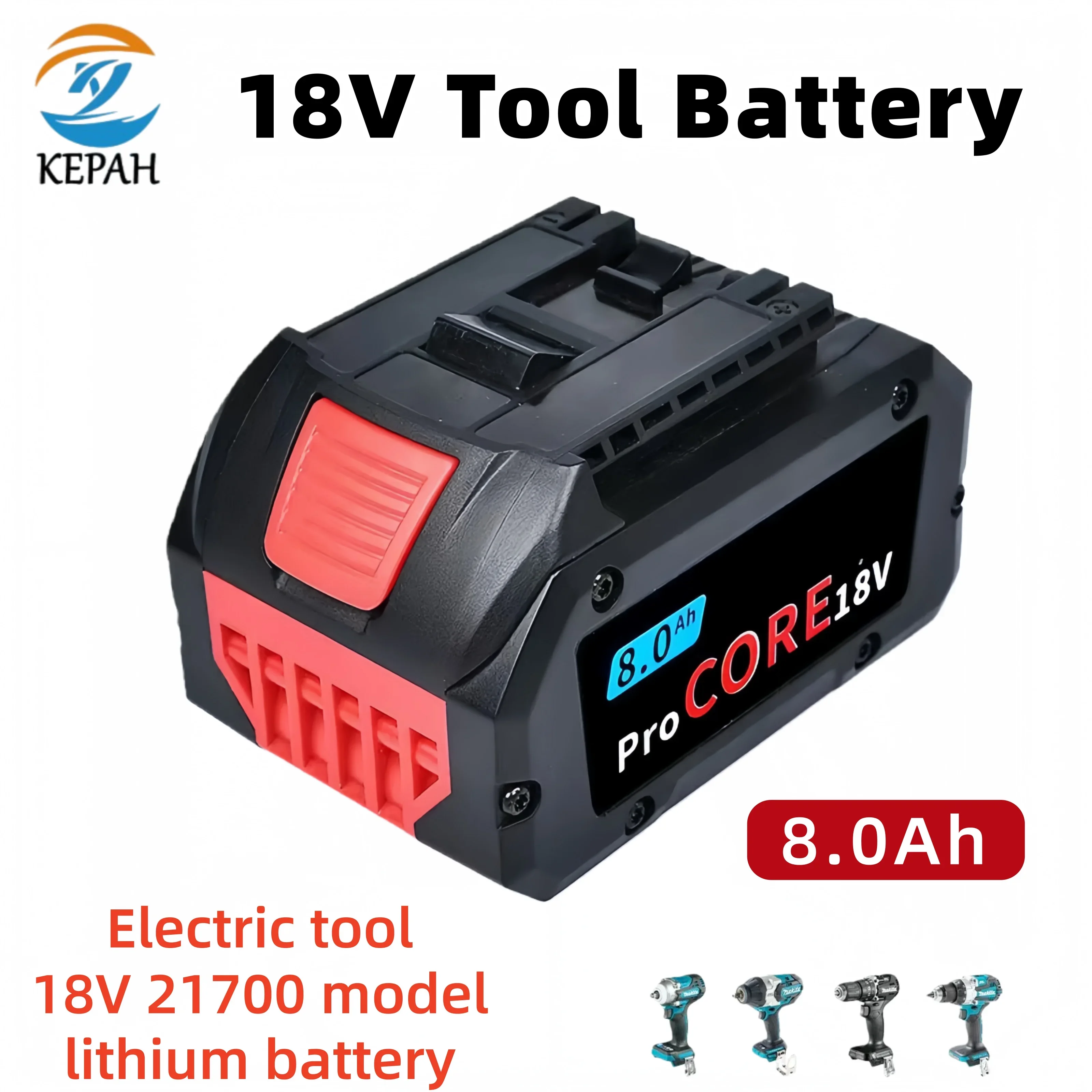 Литий-ионный аккумулятор 8000 мАч 18 В | Замена для аккумуляторных инструментов Bosch ProCORE, совместим с BL1840/BAT618/BAT609/GBA18V80
Литий-ионный аккумулятор 8000 мАч 18 В | Замена для аккумуляторных инструментов Bosch ProCORE, совместим с BL1840/BAT618/BAT609/GBA18V80