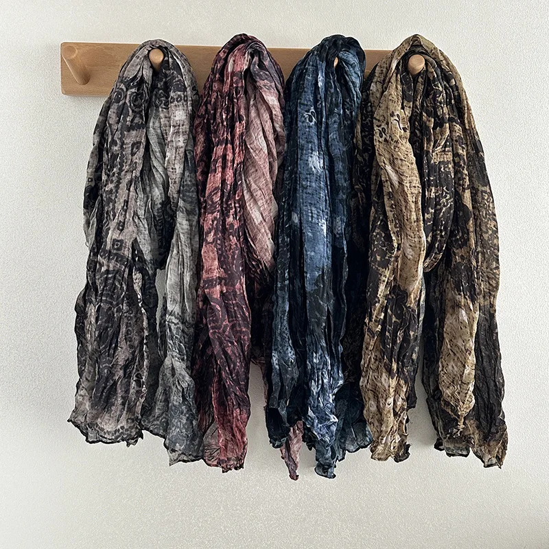 Natural Wrinkled Linen Scarf for Women, Vintage Retro Autumn and Winter Bohemian Style New Versatile Long Scarf
Natural Wrinkled Linen Scarf for Women, Vintage Retro Autumn and Winter Bohemian Style New Versatile Long Scarf