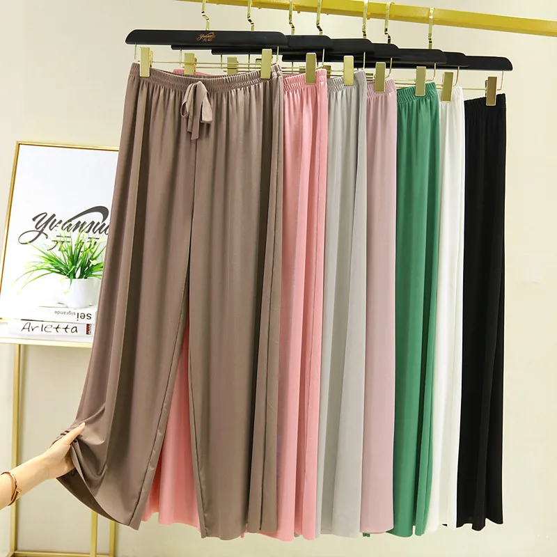 High Waist Straight Leg Ice Silk Pants Women's Summer Thin Loose Drapey Wide Leg Casual Trousers Long Pants plus Size
High Waist Straight Leg Ice Silk Pants Women's Summer Thin Loose Drapey Wide Leg Casual Trousers Long Pants plus Size