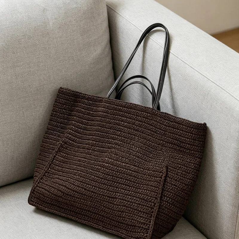 Designer Woven Tote Bag Women's Summer Straw Bag Large Capacity Handmade Beach Vacation Bag Big Shoulder Shopper Purse 2026
Designer Woven Tote Bag Women's Summer Straw Bag Large Capacity Handmade Beach Vacation Bag Big Shoulder Shopper Purse 2026