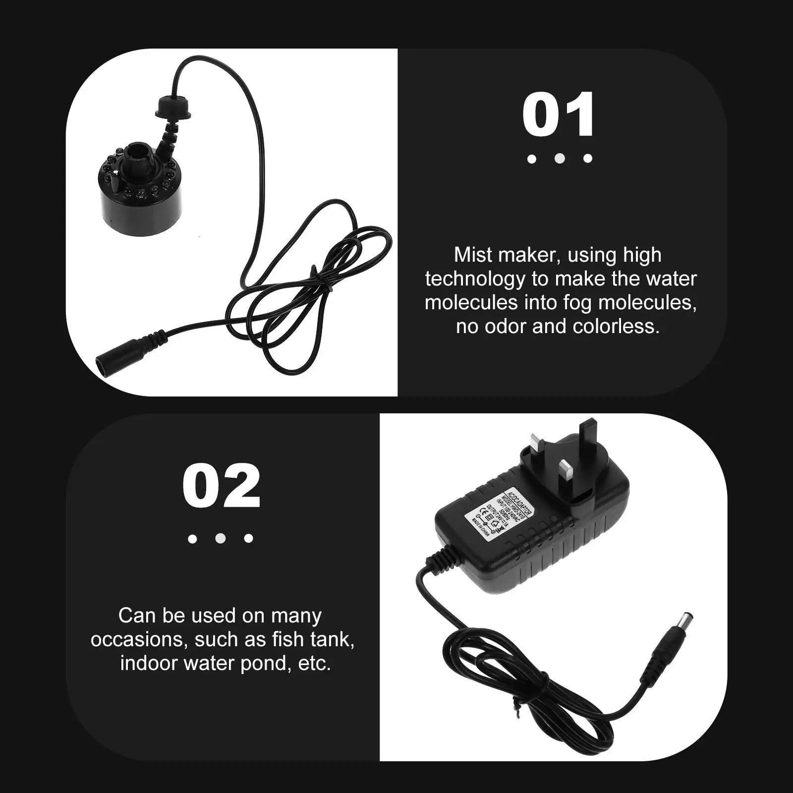 1Set Fog Maker with LED Light for Fish Aquarium Rockery Bonsai Pond Maker Machine Low Noise Humidifier
1Set Fog Maker with LED Light for Fish Aquarium Rockery Bonsai Pond Maker Machine Low Noise Humidifier