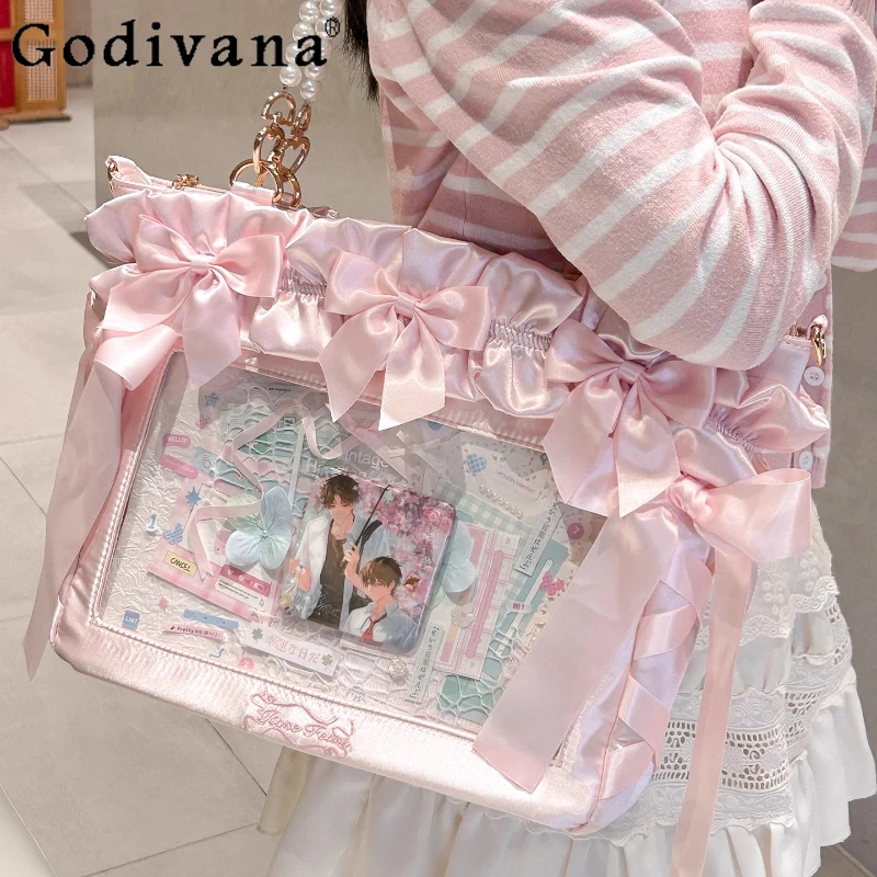 Original Sweet Girls Princess Crossbody Bag 2025 Fashion Versatile Casual Satin Large Capacity Handbag Women Student Y2k Itabag
Original Sweet Girls Princess Crossbody Bag 2025 Fashion Versatile Casual Satin Large Capacity Handbag Women Student Y2k Itabag