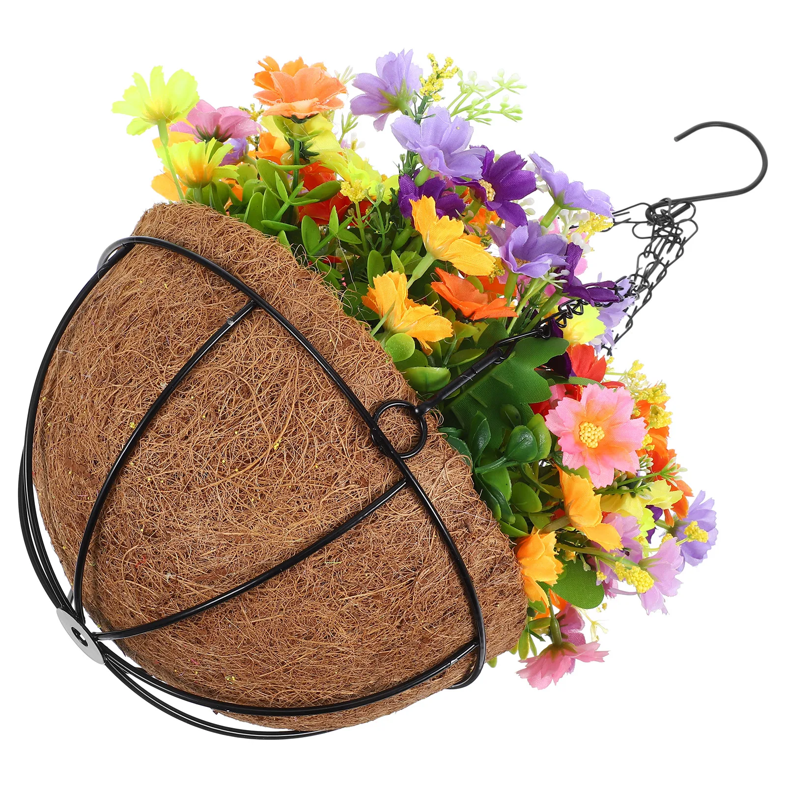 Hanging Faux Flower Basket Coconut Lining Indoor Outdoor Garden Artificial Hanging Basket With Chain Wall Mounted Planter For
Hanging Faux Flower Basket Coconut Lining Indoor Outdoor Garden Artificial Hanging Basket With Chain Wall Mounted Planter For