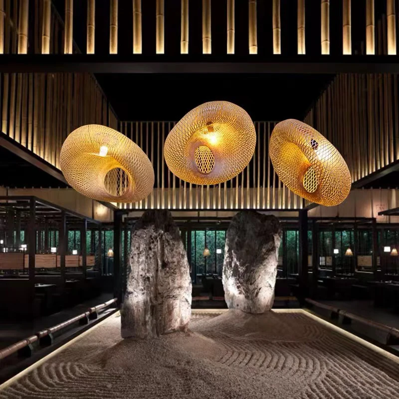 Chinese Bamboo Weaving Wicker Rattan Shade Cap Pendant Light E27 Lamp Lanterns Handmade Restaurant Living Room LED Pendant Lamps
Chinese Bamboo Weaving Wicker Rattan Shade Cap Pendant Light E27 Lamp Lanterns Handmade Restaurant Living Room LED Pendant Lamps