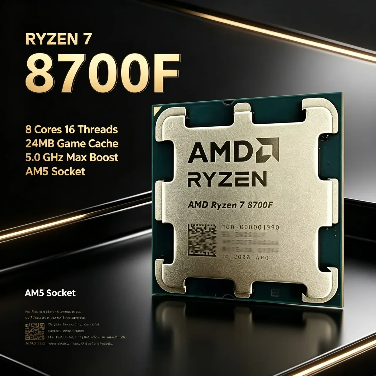 New AMD Ryzen 7 8700F Desktop computer processor R7 8700F 8 Cores 16 Threads 5GHz with AM5 Socket CPU
New AMD Ryzen 7 8700F Desktop computer processor R7 8700F 8 Cores 16 Threads 5GHz with AM5 Socket CPU