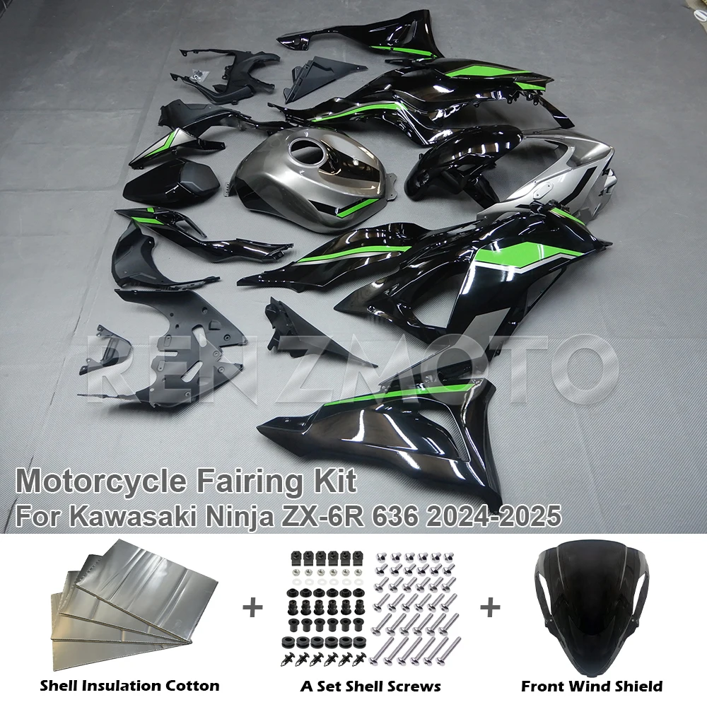 Black New for Kawasaki Ninja Zx6R 636 2024 2025 Fairing Motorcycle Fairing Kit Fit Custom
Black New for Kawasaki Ninja Zx6R 636 2024 2025 Fairing Motorcycle Fairing Kit Fit Custom