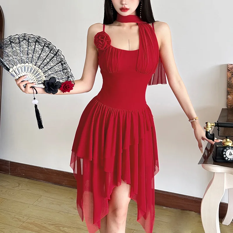 Chic Sexy Backless Sling Dresses Summer Women's Dress New Skinny High Waist Solid Layered IrregularSleeveless Chiffon Mini Dress
Chic Sexy Backless Sling Dresses Summer Women's Dress New Skinny High Waist Solid Layered IrregularSleeveless Chiffon Mini Dress