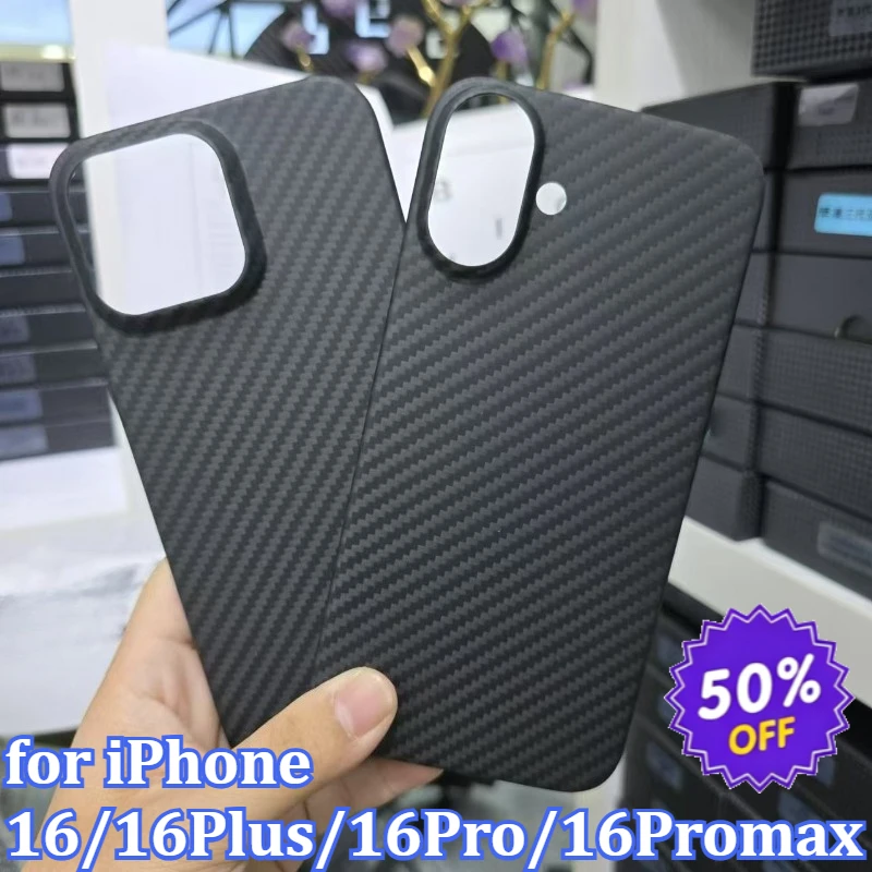 Real Carbon Case for iPhone 16/16Plus/16Pro/16Promax Ultra-thin Aramid Fiber Back Cover Anti-abrasion Shock Proof
Real Carbon Case for iPhone 16/16Plus/16Pro/16Promax Ultra-thin Aramid Fiber Back Cover Anti-abrasion Shock Proof