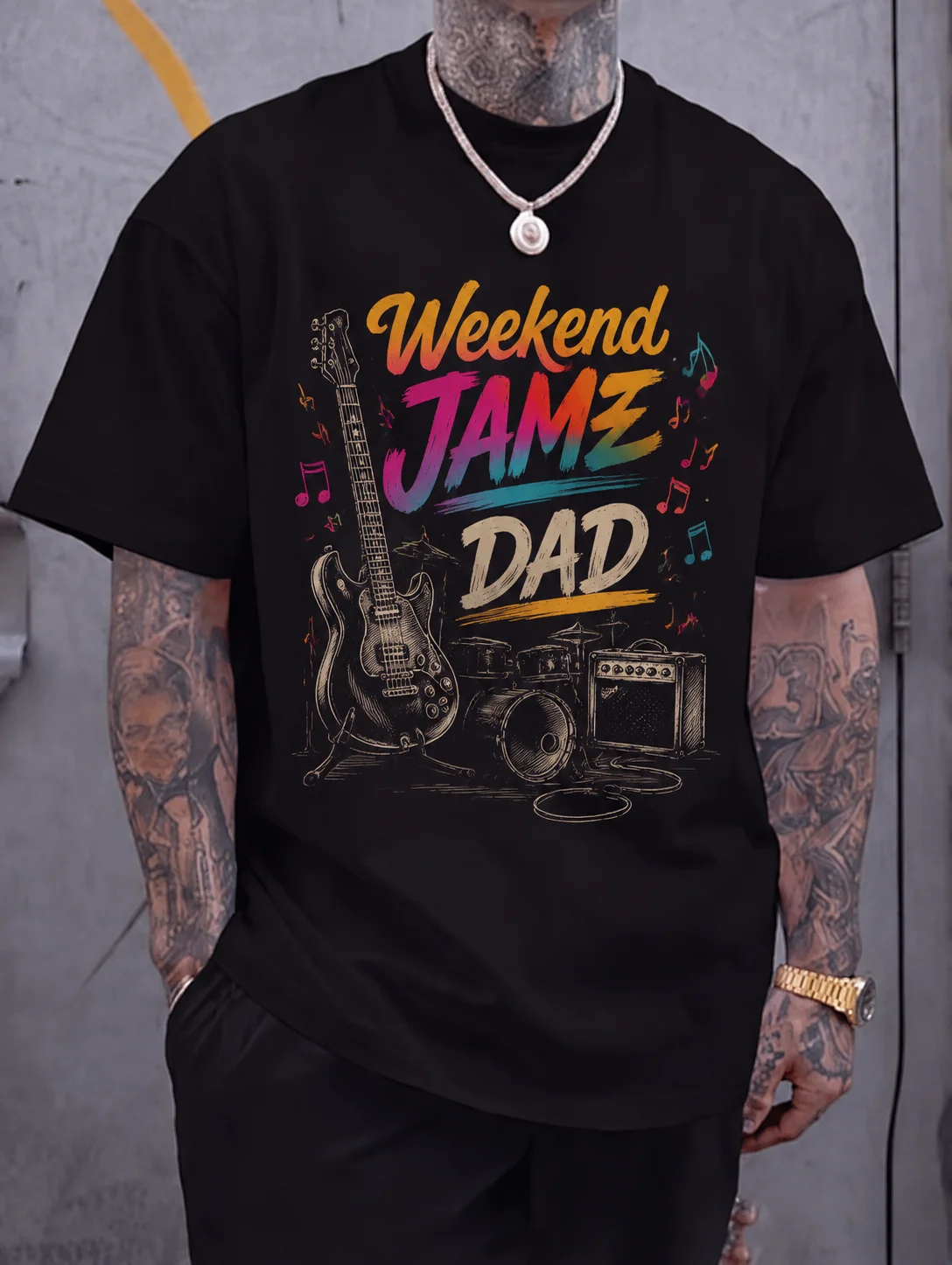 Men Graphic t Shirt Short Sleeve Fit 50 Percent Cotton 50 Percent Polyester Stretch Fabric Rock Guitar Dad Tee Street Print
Men Graphic t Shirt Short Sleeve Fit 50 Percent Cotton 50 Percent Polyester Stretch Fabric Rock Guitar Dad Tee Street Print