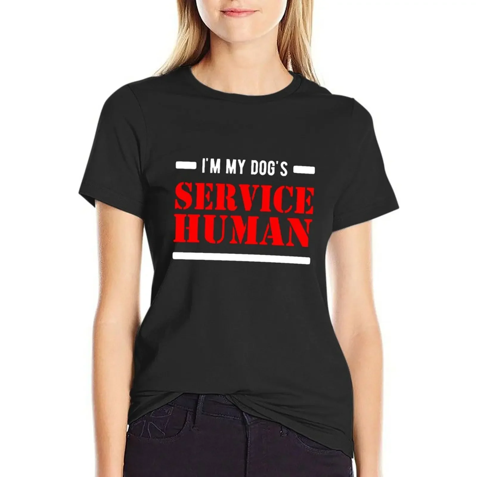 I'm my Dog's Service Human T-Shirt animal print shirt for girls quick drying oversized cute tops Women's tops
I'm my Dog's Service Human T-Shirt animal print shirt for girls quick drying oversized cute tops Women's tops