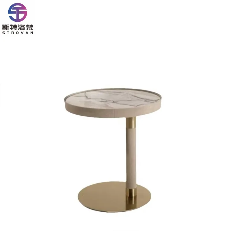 Light Luxury Gold Round Marble Top Table Living Room Furniture Side Table and Metal Frame Home End Table for Luxury Mansion
Light Luxury Gold Round Marble Top Table Living Room Furniture Side Table and Metal Frame Home End Table for Luxury Mansion