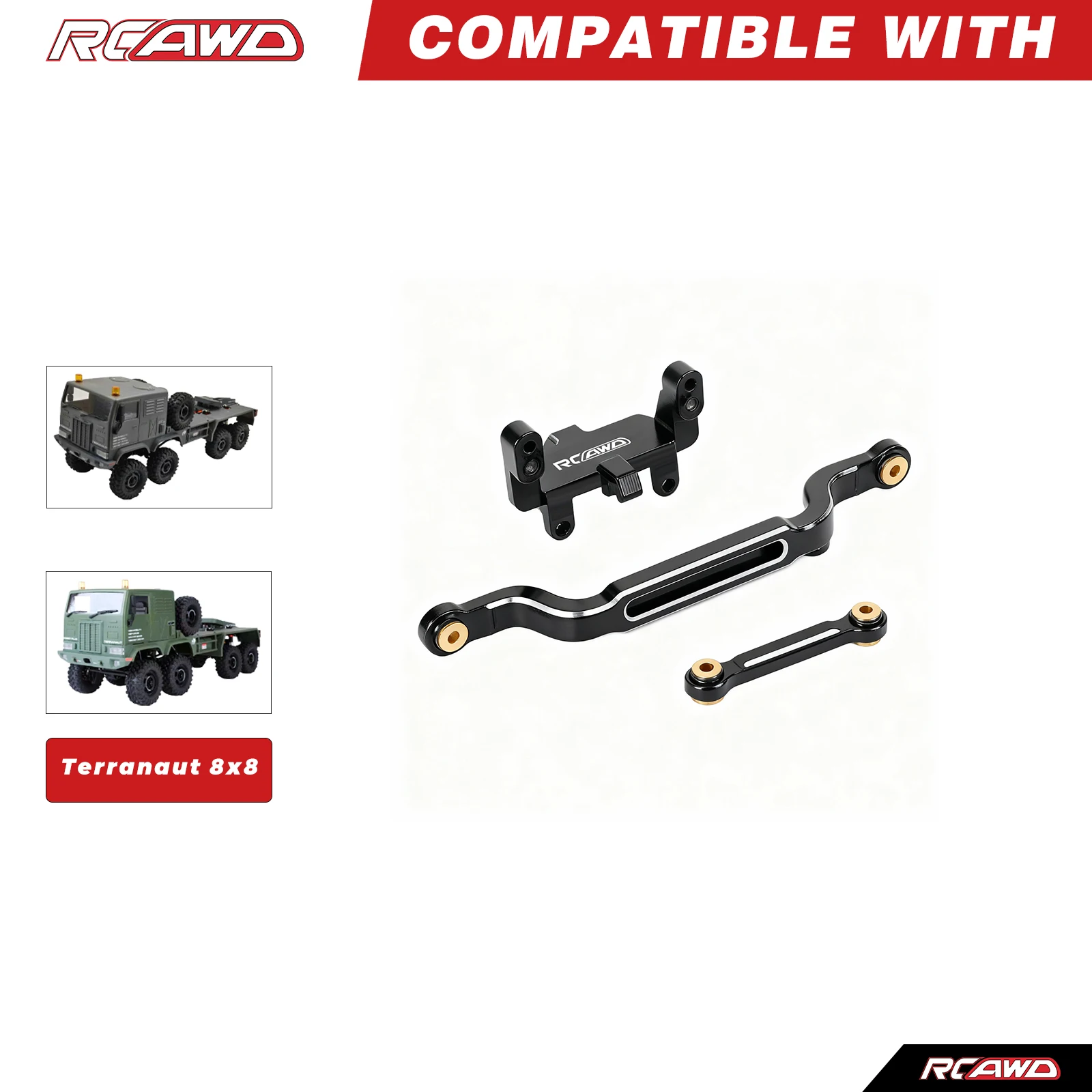 RCAWD Aluminum Middle Axle Steering Link & Servo Mount for Hobby Plus CR18P 1/18 Terranaut 8x8 Steering Rod Servo Base Upgrades
RCAWD Aluminum Middle Axle Steering Link & Servo Mount for Hobby Plus CR18P 1/18 Terranaut 8x8 Steering Rod Servo Base Upgrades