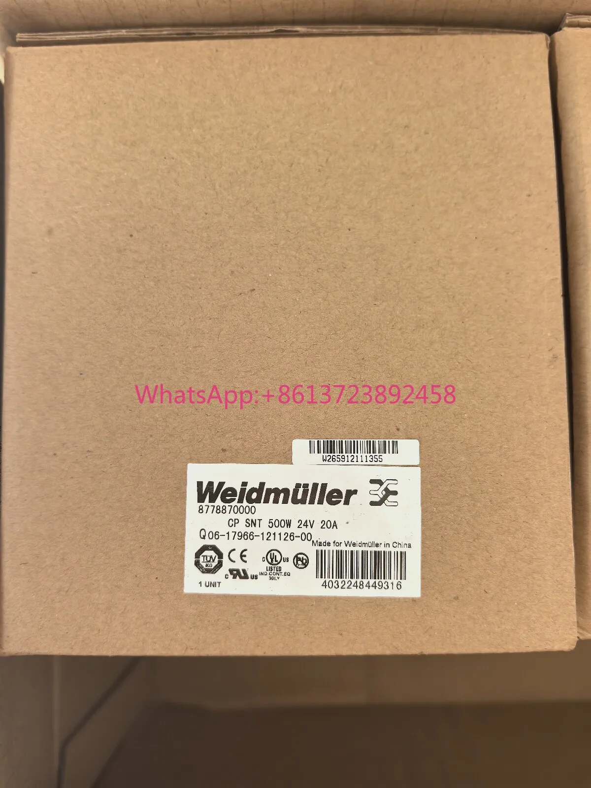 Weidmüller Power Module 8778870000 CP SNT 500W High Quality
Weidmüller Power Module 8778870000 CP SNT 500W High Quality