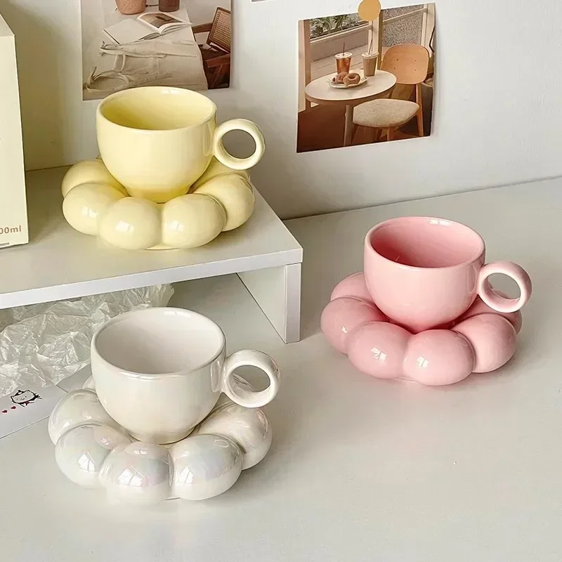 6oz Sunflower Coffee Mug Aesthetic Ceramic Cloud Cup Decorative Saucer Afternoon Tea Water Cup Office Decor Home Mug Drinkware
6oz Sunflower Coffee Mug Aesthetic Ceramic Cloud Cup Decorative Saucer Afternoon Tea Water Cup Office Decor Home Mug Drinkware