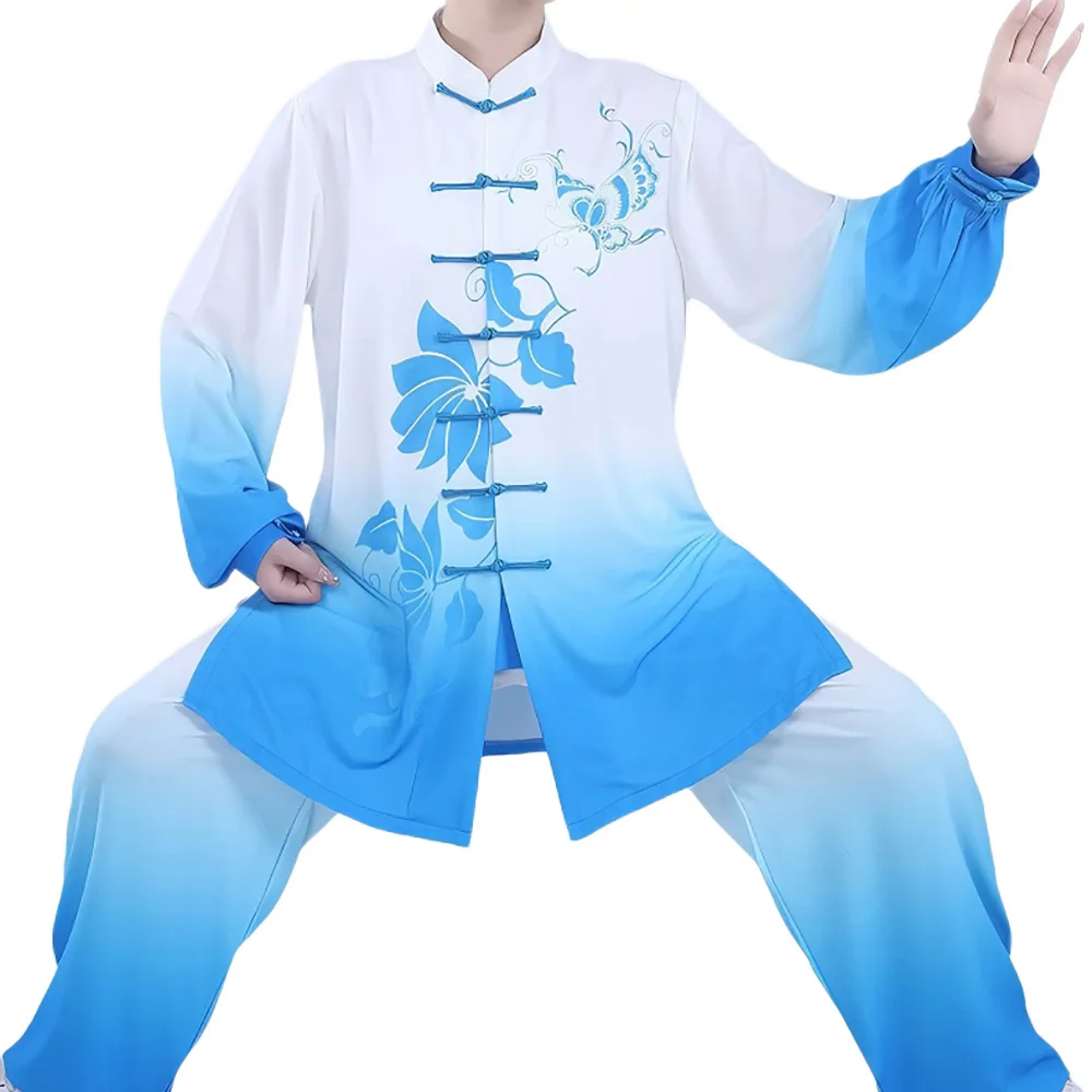 Female Chinese Style Tai Chi Clothing Gradient Color Embroidered Lotus Butterfly Elastic Cotton Kung Fu Martial Arts Training
Female Chinese Style Tai Chi Clothing Gradient Color Embroidered Lotus Butterfly Elastic Cotton Kung Fu Martial Arts Training