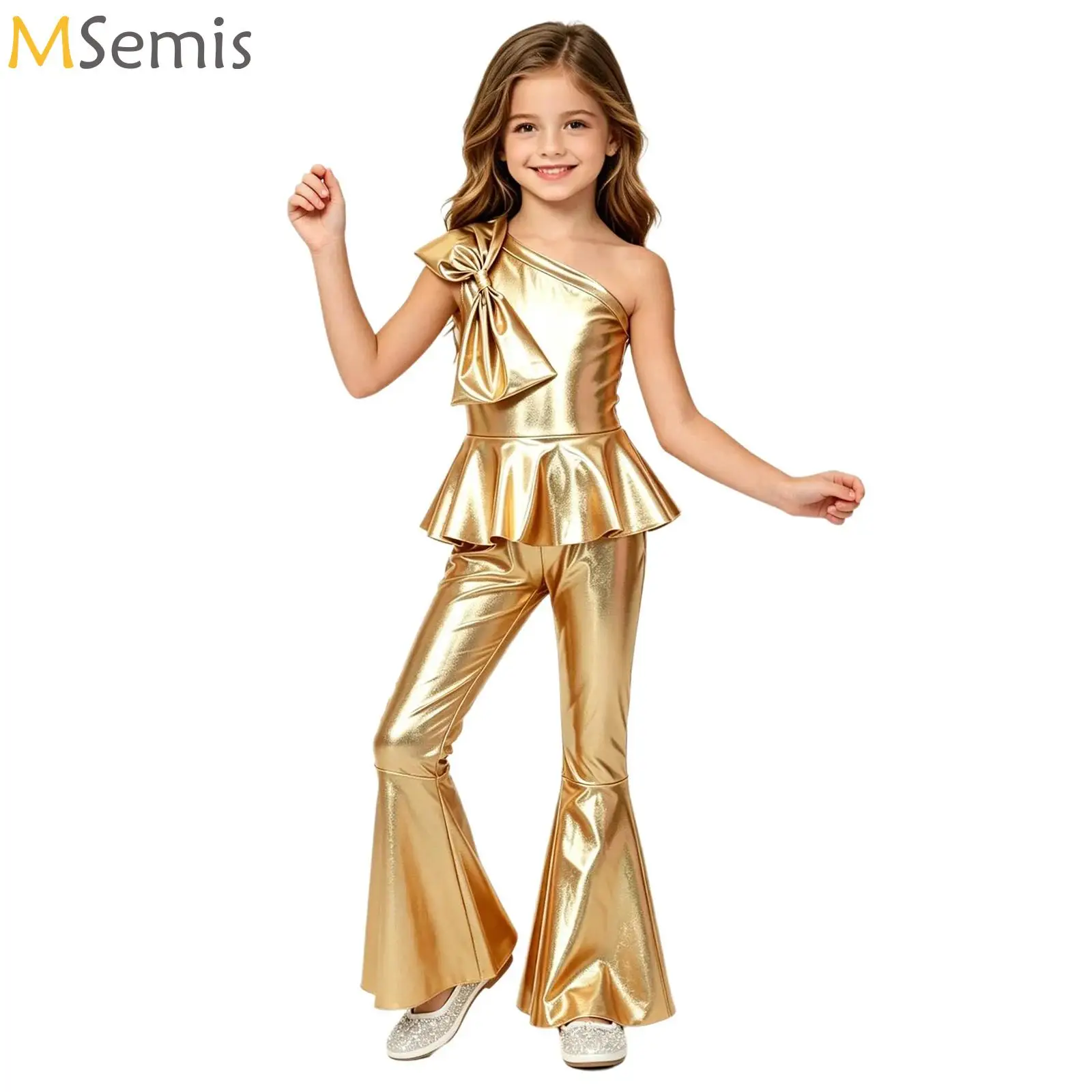 Big Girls 70s Disco Jazz Dance Cowgirl Jumpsuit Metallic Shiny Bowtie Flared Bodysuit Halloween Carnival School Party Clothes
Big Girls 70s Disco Jazz Dance Cowgirl Jumpsuit Metallic Shiny Bowtie Flared Bodysuit Halloween Carnival School Party Clothes