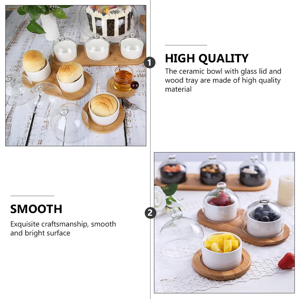 Ceramic Bowl Set Glass Lid Wood Tray Large Capacity Salad Dessert Cake Bowl Kitchen Barware Fruit Snack Nuts Baking
Ceramic Bowl Set Glass Lid Wood Tray Large Capacity Salad Dessert Cake Bowl Kitchen Barware Fruit Snack Nuts Baking