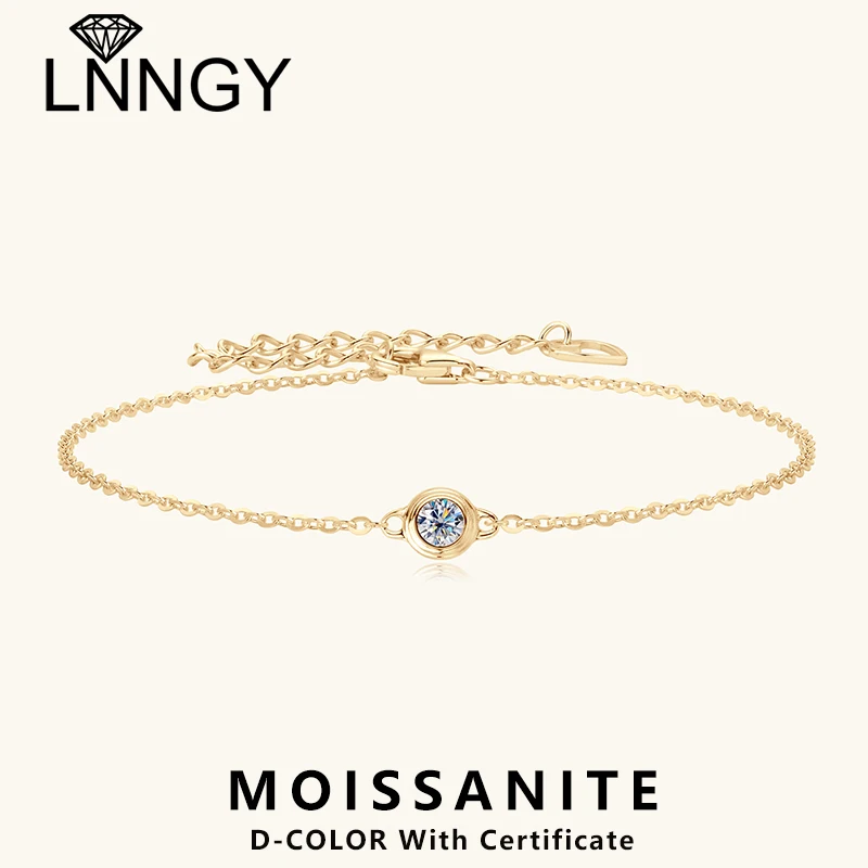 Lnngy 3mm Bezel Moissanite Bracelet Original And Pure 925 Sterling Silver Bracelets For Women Fashion Charm Wedding Jewelry Gift
Lnngy 3mm Bezel Moissanite Bracelet Original And Pure 925 Sterling Silver Bracelets For Women Fashion Charm Wedding Jewelry Gift