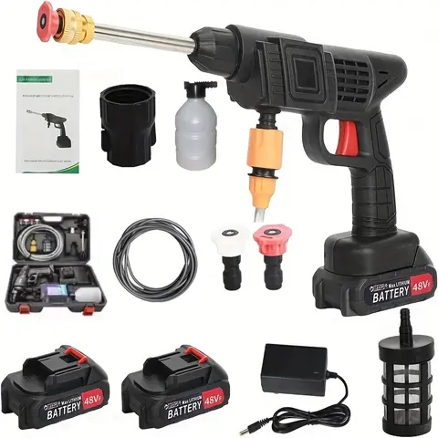 Wireless High-Voltage Cleaning Machine (Dual Electric), Portable Wireless High-Voltage Electric Car Cleaning Machine, Foam Spray Gun Car Cleaning Tool, High-Voltage Car Cleaning Water Gun, Wireless Charging Car Floor Cleaning Machine