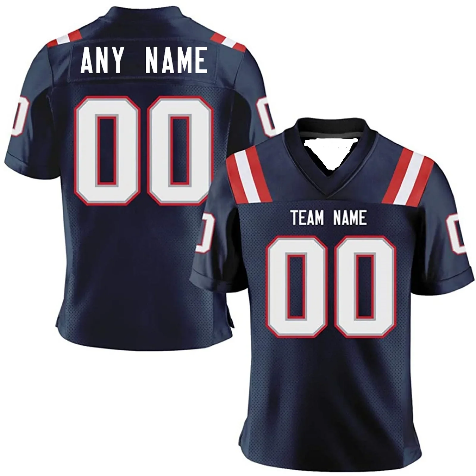 Customized American Football Jersey, Navy Blue, Red and White Personalized Printed Number Jersey, Quick Drying Breathable Jersey
Customized American Football Jersey, Navy Blue, Red and White Personalized Printed Number Jersey, Quick Drying Breathable Jersey