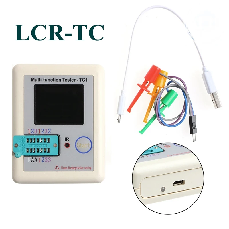 English Version Transistor Tester LCR-TC Full Color Screen Graphic Display Finished Product LCR-T7
English Version Transistor Tester LCR-TC Full Color Screen Graphic Display Finished Product LCR-T7