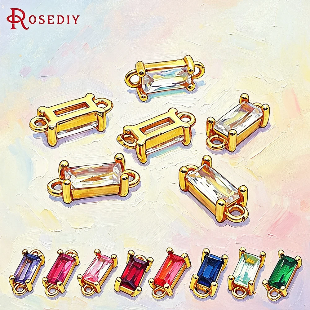 10PCS 18K Gold Color Brass Zircon Rectangle Charms Pendants High Quality Jewelry Earrings Making Findings Diy Accessories
10PCS 18K Gold Color Brass Zircon Rectangle Charms Pendants High Quality Jewelry Earrings Making Findings Diy Accessories