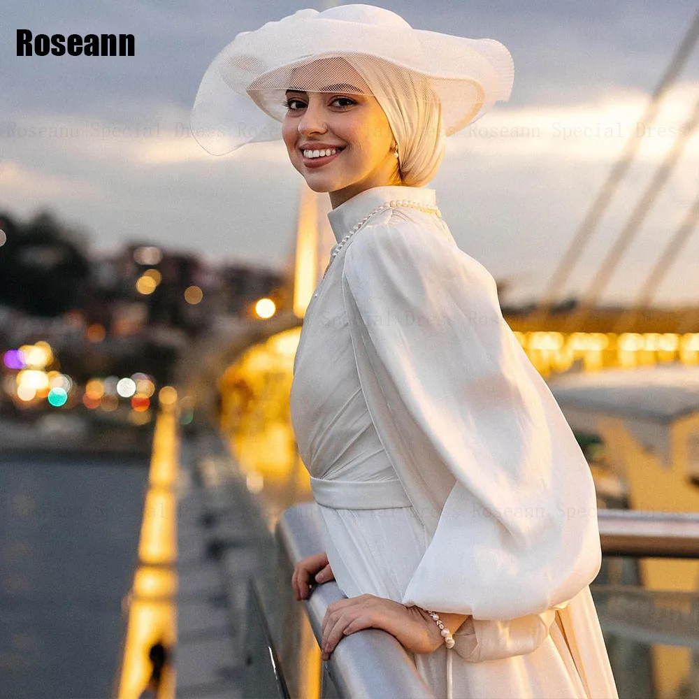 Muslim 2024 Exquisite High Collar Ivory A-line Wedding Dresses Ruffle Puff Sleeve Full Floor Length Bride Dress robe de mariée
Muslim 2024 Exquisite High Collar Ivory A-line Wedding Dresses Ruffle Puff Sleeve Full Floor Length Bride Dress robe de mariée