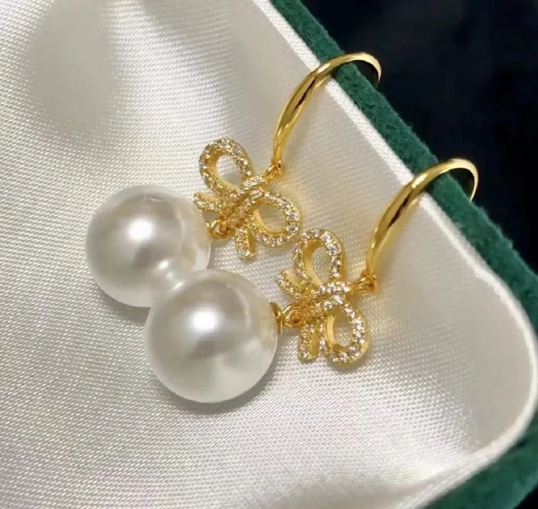 Exquisite Pearl Earrings AAA8-9mm 9-10mm 10-11mm Natural South Sea Round White Pearl Earrings 925s
Exquisite Pearl Earrings AAA8-9mm 9-10mm 10-11mm Natural South Sea Round White Pearl Earrings 925s