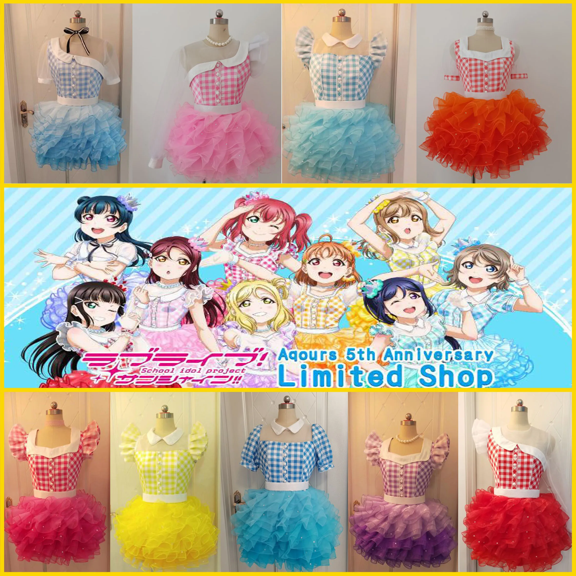 COS-KiKi аниме Lovelive Aqours 5-летие ограниченный магазин Dia Ruby Hop Stop Nonstop 5-й концертный косплей костюм прекрасное платье
COS-KiKi аниме Lovelive Aqours 5-летие ограниченный магазин Dia Ruby Hop Stop Nonstop 5-й концертный косплей костюм прекрасное платье