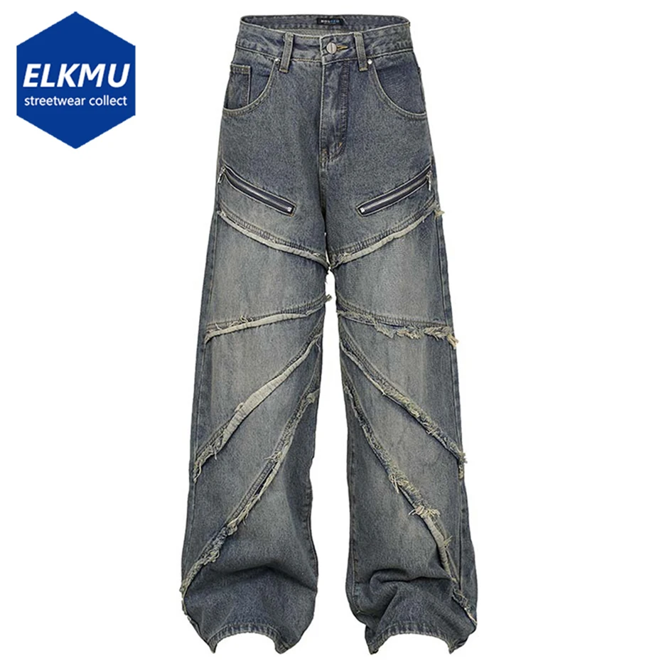 Pleated Patchwork Vintage Baggy Jeans Men's Loose Wide Leg Denim Pants Streetwear Harajuku Hip Hop Jeans Blue Black
Pleated Patchwork Vintage Baggy Jeans Men's Loose Wide Leg Denim Pants Streetwear Harajuku Hip Hop Jeans Blue Black