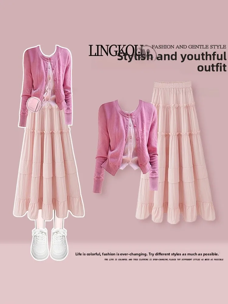 Stunning Large Size Autumn Knitted Sweater And Slimming Skirt Two-Piece Set Fashionable Casual Style for Women
Stunning Large Size Autumn Knitted Sweater And Slimming Skirt Two-Piece Set Fashionable Casual Style for Women