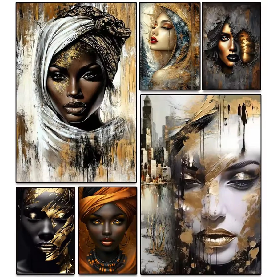 Full Rhinestone 5D Diamond Painting DIY Abstract Africa Woman Portrait DIY Cross Stitch Handmade gift Mosaic Home Decoration art
Full Rhinestone 5D Diamond Painting DIY Abstract Africa Woman Portrait DIY Cross Stitch Handmade gift Mosaic Home Decoration art