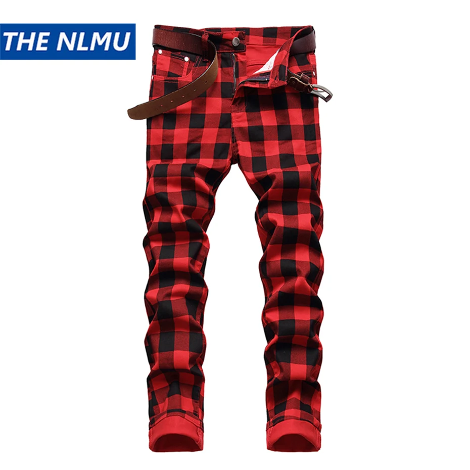 Fashion Plaid Denim Jeans for Men Hip Hop Streetwear Harajuku Red Slim Jeans Pants 2022 New Denim Trousers
Fashion Plaid Denim Jeans for Men Hip Hop Streetwear Harajuku Red Slim Jeans Pants 2022 New Denim Trousers