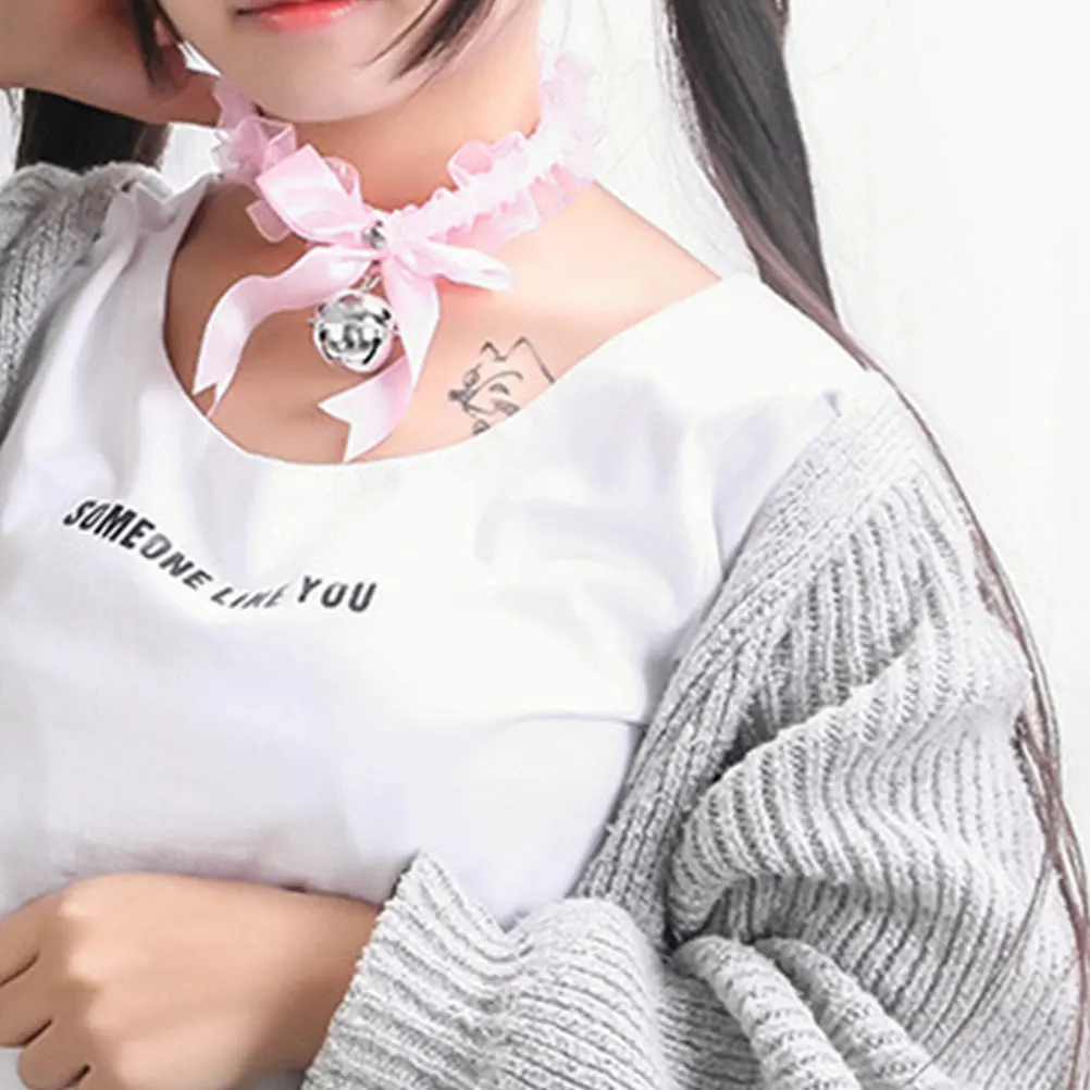Pink Lace Bowknot Necklace Bell Design Choker Harajuku Women Elegant Necklace for Party Travel Lace Choker Pendant Decor
Pink Lace Bowknot Necklace Bell Design Choker Harajuku Women Elegant Necklace for Party Travel Lace Choker Pendant Decor