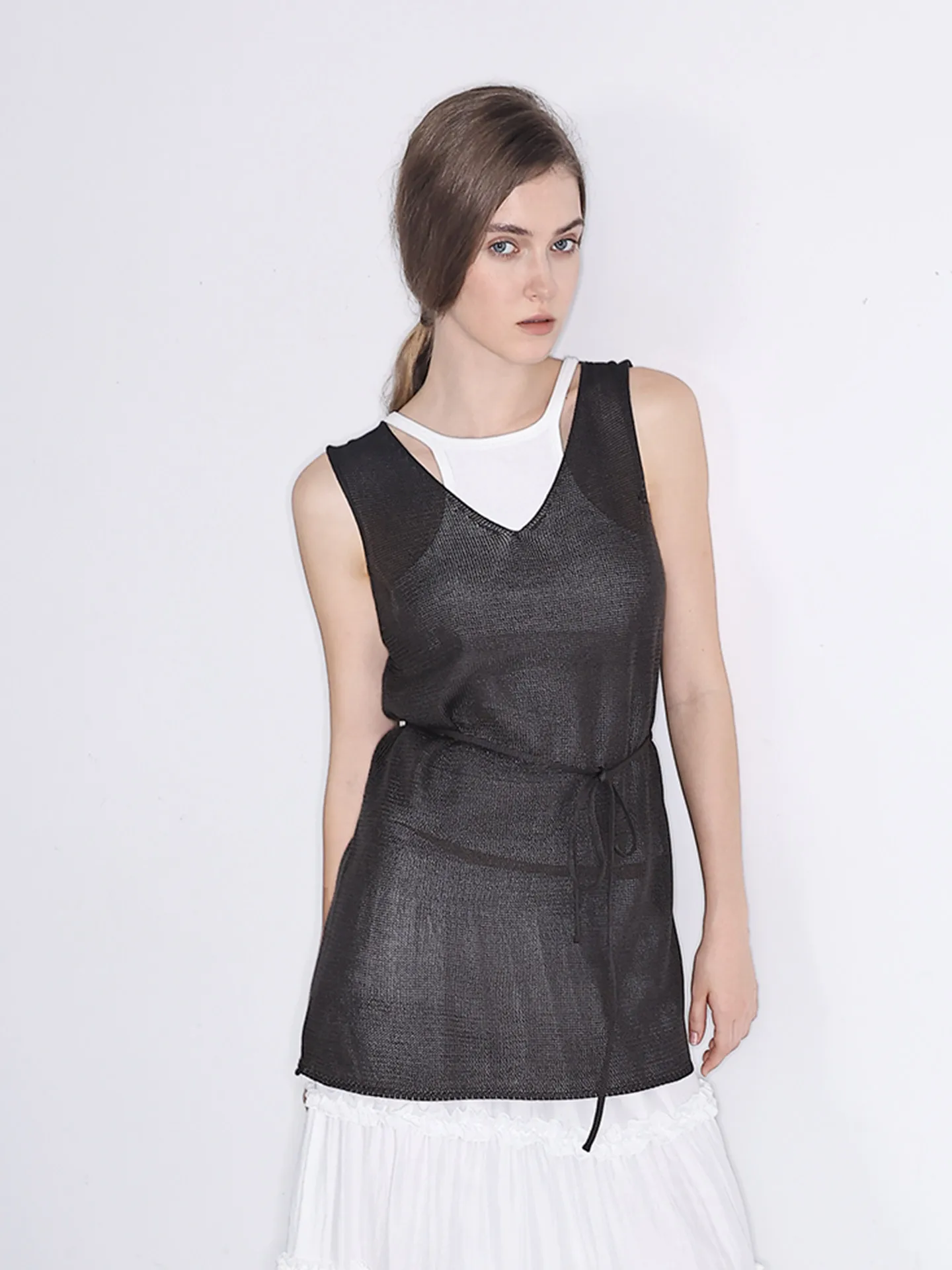 Женский трикотажный топ Deep ey V-Ne Svel, повседневный, свободного кроя, с поясом, летний, удобный для поездок на работу, модный, цельный.
Женский трикотажный топ Deep ey V-Ne Svel, повседневный, свободного кроя, с поясом, летний, удобный для поездок на работу, модный, цельный.