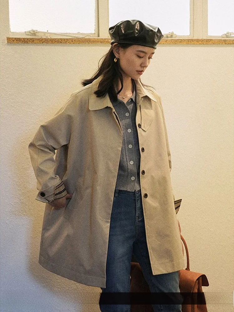 Jicouture Plaid Splicing Mid-Length Hunting Suit Windbreaker Women's Loose Khaki Coat Long Sve Commute Sle Polyester Fiber
Jicouture Plaid Splicing Mid-Length Hunting Suit Windbreaker Women's Loose Khaki Coat Long Sve Commute Sle Polyester Fiber